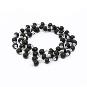 Rudraworld - Shaligram Mala In Pure Silver