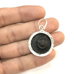 Rudraworld - Shaligram White Metal Pendant