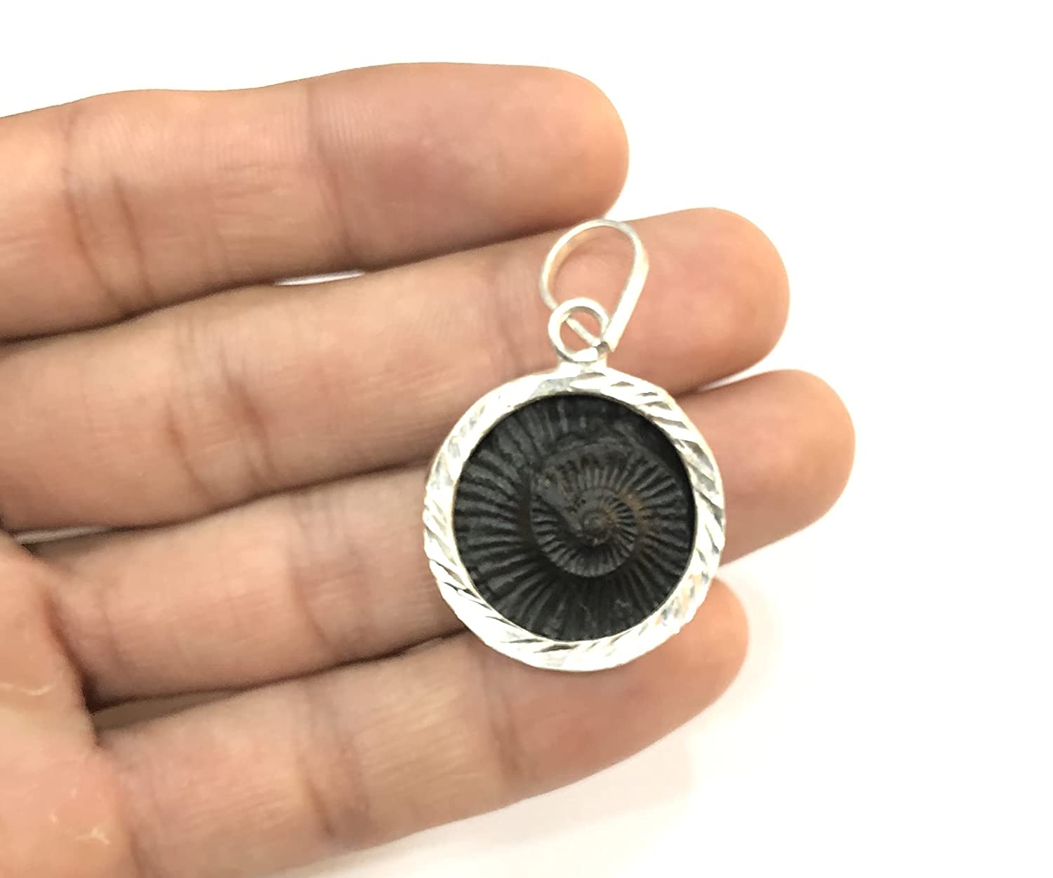Rudraworld - Shaligram White Metal Pendant